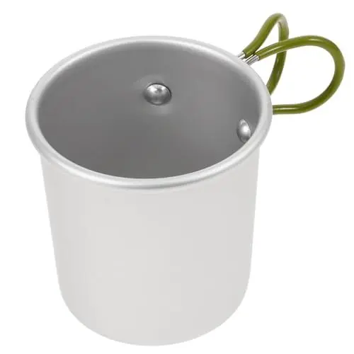 Produktbild: VANZACK Tragbarer Campingbecher Aus Aluminium Outdoor-wasserbecher Für Wandern Campingzubehör