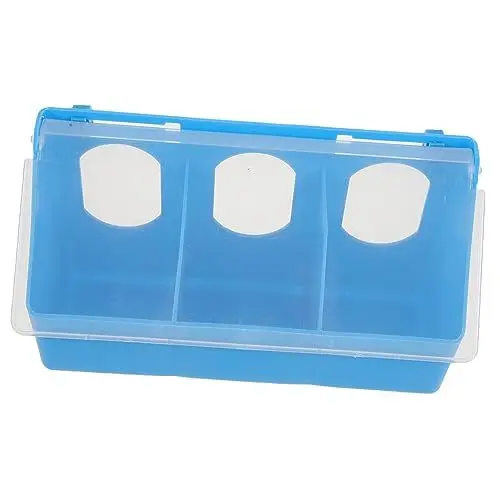 Produktbild: VANZACK Futterbox Für Tauben Kleiner Vogelhäuschen Für Den Käfig Spender Sittich-Futter Taubenfutterbehälter Sittichfutter Für Vogelkäfig Aufbewahrungsbehälter Für Vogelfutter Trog Plastik