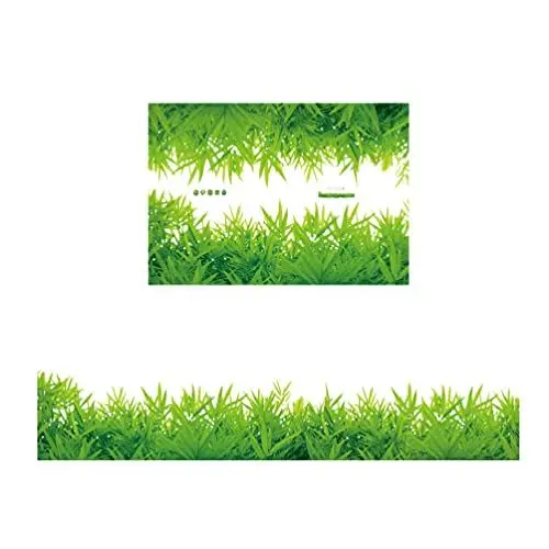 Produktbild: VANZACK Grashalme Aufkleber Fliesenaufkleber Gras Wandaufkleber Mit Grünem Gras Abnehmbarer Aufkleber Dekoration Wandtattoos Für Fenster Schlafzimmer Dekore Wandtattoo Meerschweinchen Gras Aufkleber