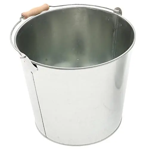 Produktbild: VANZACK Kaminascheneimer aus Metall tragbarer Burncage Ascheeimer für Kamin Urinal Nachttopf Wassereimer Kaminaschenhalter eiskübel verzinkt Grauer Eimer Zubehör Metallfass Spielzeug Eisen