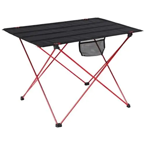 Produktbild: VANZACK Lagertisch Campingmöbel Camping Couchtisch Tragbarer Strandtisch Tisch Oben Aufrollen Klapptisch Aluminium Klappbarer Campingtisch Tische Im Freien Plastik Zubehör Draussen Reisen