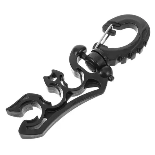 Produktbild: VANZACK Scuba Tauchclip Schnorchelschlauchhalter für Maskenrohr Tauchzubehör Austauschbarer Schnorchelrohrhalter Schnorchelhalter Tauchschloss Schwarz
