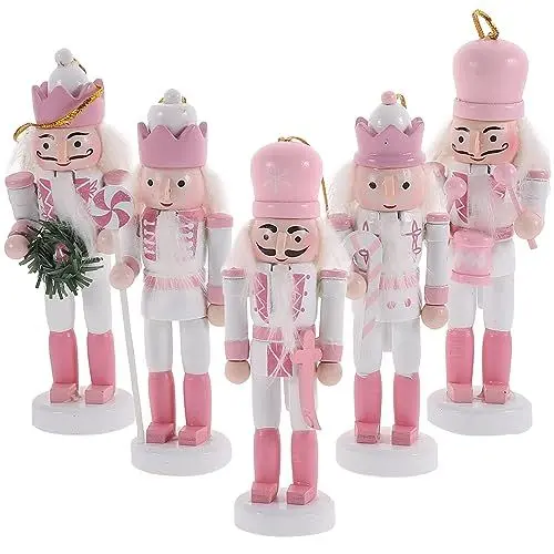 Produktbild: VANZACK Weihnachts-Nussknacker: Hängender Nussknacker-Anhänger Tisch-Nussknacker-Ornamente Für Zuhause Party Nussknacker-Dekorationen 5 Stück