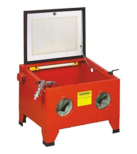 Produktbild: Varan Motors NESB-09 SANDSTRAHLKABINE MIT PISTOLE UND 4 DÜSEN SANDSTRAHLGERÄT KABINE SANDSTRAHLER 90L