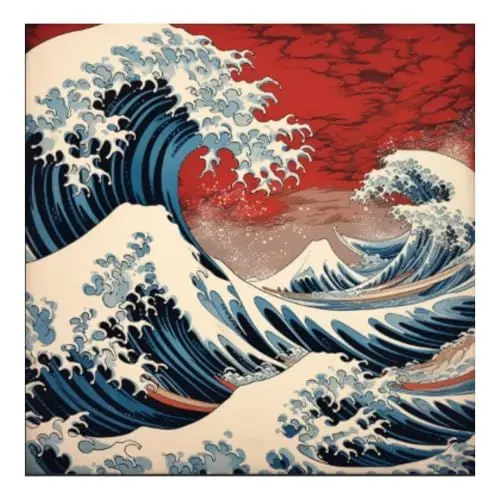 Produktbild: VARHHUXHA Diamond Painting Erwachsene, 5D Diamond Painting, DIY Diamant Painting Bilder, Baum Diamant Malerei Stickerei Set für Zuhause Wanddekorationen - 30x30cm/große Welle