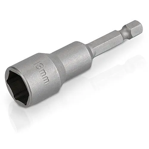 Produktbild: VARO Bit-Stecknuss mit Magnet für Sechskantschrauben Schlüsselweite 13 mm, 1 Stück, KRT062300