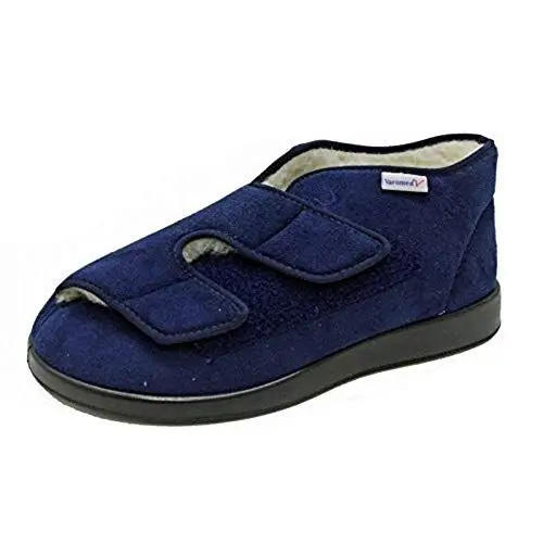 Produktbild: VAROMED Genua Winter Gesundheitsschuhe Damen & Herren Marine I Gr. 46 I Mit Schurwolle warm gefütterte orthopädische Schuhe für geschwollene Füße I Made in Germany