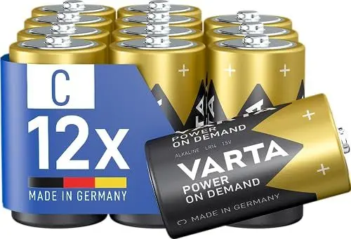Produktbild: VARTA Batterien C Baby, 12 Stück, Power on Demand, Alkaline, Vorratspack, smart, flexibel, leistungsstark, ideal für Computerzubehör, Smart Home Geräte, Made in Germany