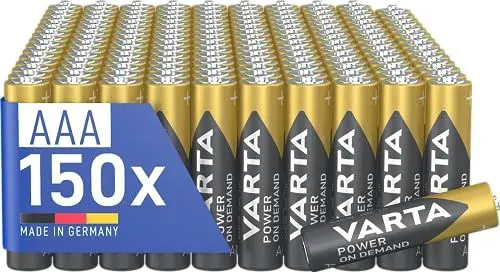 Produktbild: VARTA Batterien AAA, 150 Stück, Power on Demand, Alkaline, 1,5V, Vorratspack, smart, flexibel, leistungsstark, ideal für Computerzubehör, Smart Home Geräte, Made in Germany