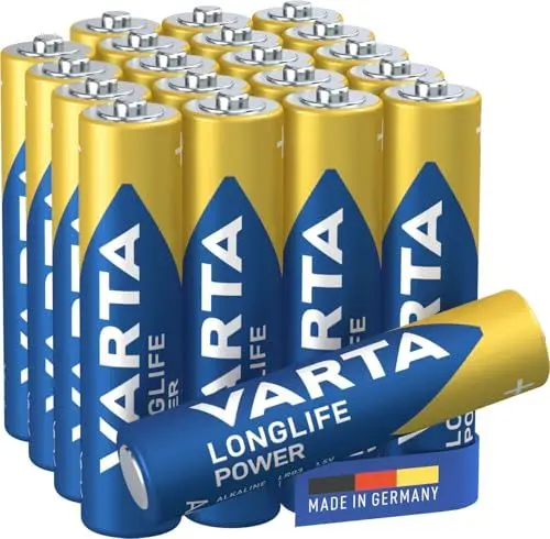 Produktbild: VARTA Batterien AAA, 20 Stück, Longlife Power, Alkaline, 1,5V, ideal für Spielzeug, Funkmaus, Taschenlampen, Verpackung zu 90% recycelt, Made in Germany