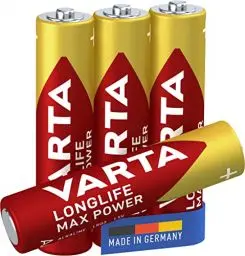 Produktbild: VARTA Batterien AAA, 4 Stück, Longlife Max Power, Alkaline, 1,5V, ideal für Digitalkamera, Controller, Blutdruckmessgerät, Made in Germany
