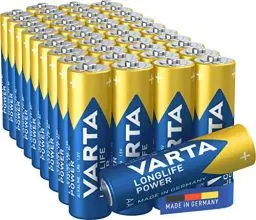 Produktbild: VARTA Batterien AA, 40 Stück, Longlife Power, Alkaline, 1,5V, für Spielzeug, Funkmäuse, Taschenlampen, Made in Germany
