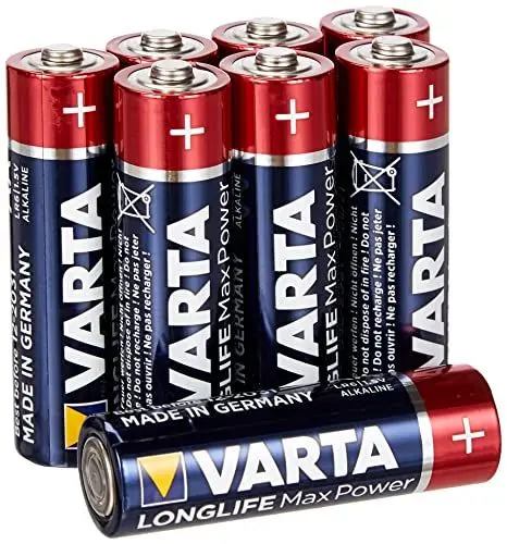 Produktbild: VARTA Batterien AA, 8 Stück, Longlife Max Power, Alkaline, 1,5V, für Digitalkamera, Controller, Blutdruckmessgerät, Made in Germany