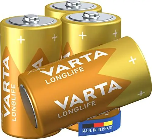 Produktbild: VARTA Batterien C Baby, 4 Stück, Longlife, Alkaline, 1,5V, ideal für Fernbedienungen, Wecker, Radios, Made in Germany