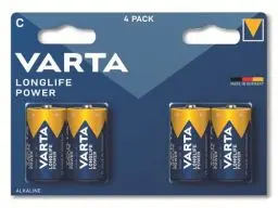 Produktbild: VARTA Batterien C Baby, 4 Stück, Longlife Power, Alkaline, 1,5V, ideal für Spielzeug, Funkmaus, Taschenlampen, Made in Germany