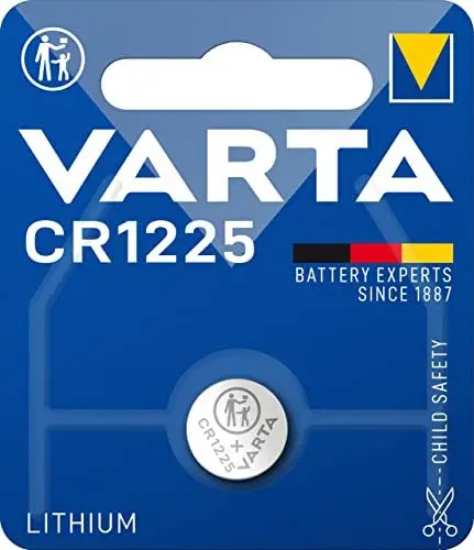 Produktbild: VARTA Batterien Knopfzelle CR1225, 1 Stück, Lithium Coin, 3V, kindersichere Verpackung, für elektronische Kleingeräte - Autoschlüssel, Fernbedienungen, Waagen