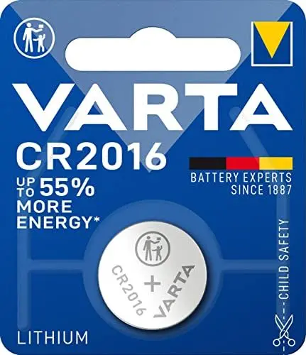 Produktbild: VARTA Batterien Knopfzelle CR2016, 1 Stück, Lithium Coin, 3V, kindersichere Verpackung, für elektronische Kleingeräte - Autoschlüssel, Fernbedienungen, Waagen