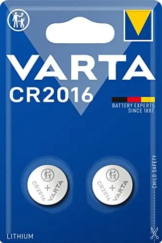Produktbild: VARTA Batterien Knopfzelle CR2016, 2 Stück, Lithium Coin, 3V, kindersichere Verpackung, für elektronische Kleingeräte - Autoschlüssel, Fernbedienungen, Waagen