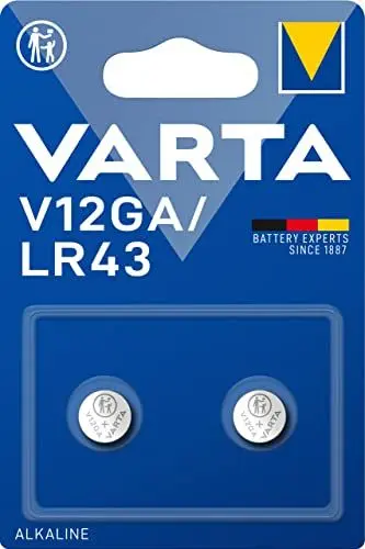 Produktbild: VARTA Batterien Knopfzellen V12GA/LR43, 2 Stück, Alkaline Special, 1,5V, für Spielsachen, Taschenrechner, Messgeräte, kompakt mit langanhaltender & hoher Leistung