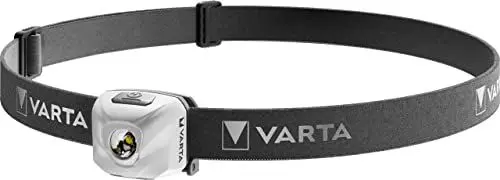 Produktbild: VARTA Stirnlampe LED, wiederaufladbare Kopflampe, Outdoor Sports Ultralight H30R, extrem leicht, spritzwassergeschützt, inkl. Micro-USB Kabel, ideal für Camping, Joggen, Wandern, weiß