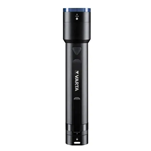Produktbild: VARTA Taschenlampe LED inkl. 6x AA Batterien, Night Cutter F40 Premium Leuchte, Lampe 1000 Lumen Leuchtstärke, Taschenleuchte, Arbeitsleuchte mit vier Leuchtmodi, spritzwassergeschützt, schwarz