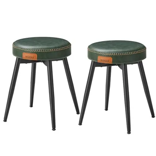 Produktbild: VASAGLE EKHO Kollektion - Esszimmerstühle, 2er Set, Küchenstühle, Kunstleder, Mid-Century-Modern-Stil, 48,2 cm hoch, für Küche, Esszimmer, einfacher Aufbau, waldgrün LDC170C02