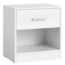 Produktbild: VASAGLE Nachttisch, Beistelltisch, mit Schublade, Griff, offenes Fach, Couchtisch, für Schlafzimmer, Wohnzimmer, klassikweiß LET619T14
