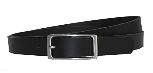 Produktbild: Vascavi Ledergürtel, 2 cm breit, Made in Germany, echt Leder Gürtel für Damen, als Hüftgürtel, kürzbar (90 cm Gesamtlänge 100 cm, Schwarz)