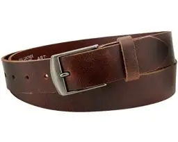 Produktbild: Vascavi Ledergürtel aus Büffelleder, Made in Germany, braun, ca. 35mm breit und ca. 3-4mm stark, kürzbar, Gürtel, Vollledergürtel, Jeansgürtel, Herrengürtel, Damengürtel, (105 cm Gesamtlänge 115 cm)