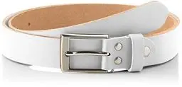 Produktbild: Vascavi Ledergürtel echt Leder, 3 cm breit und ca. 0.25 cm stark, Gürtel, Hüftgürtel, Jeansgürtel, Made in Germany (100 cm Gesamtlänge 110 cm, Weiß)