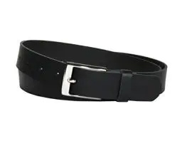 Produktbild: Vascavi Ledergürtel echt Leder, 3 cm breit und ca. 0.25 cm stark, Gürtel, Hüftgürtel, Jeansgürtel, Made in Germany (90 cm Gesamtlänge 100 cm, Schwarz)