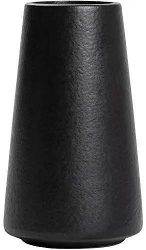 Produktbild: Vase Schwarz - vase Schwarz Matt, Schwarze Vases, 15CM Keramikvase, Boho vases für Pampasgras, Blumenvase Schwarze deko,Tischdeko schwarz, küche, Badezimmer deko