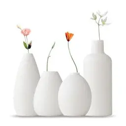 Produktbild: Vase,Keramik Vase,Vase Weiß,Boho Deko Vasen,Vase für Pampasgras, Klein Blumenvasen Set für Moderne Wohnkultur,Blumenvase Modern für Büro Haus Dekoration