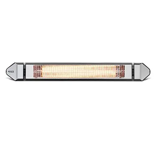 Produktbild: VASNER Teras 25 Basix – Elektrischer Terrassenstrahler mit 1 Heizstufe, 2500 Watt, Infrarot Heizstrahler für Outdoor, Infrarotstrahler Gastro/Terrasse, extern steuerbar (Schwarz)