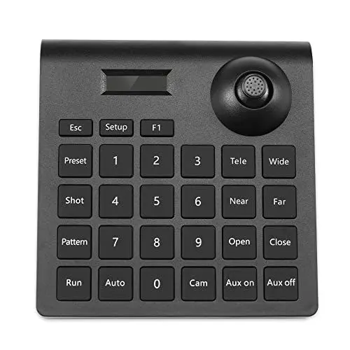 Produktbild: Vastaint PTZ Controller Analog Kamera Controller mit RS485 Kabel Anschluss Mini Größe Design Leuchttaste und unverzichtbares Gerät im Sicherheitssystem, 1 Count (Pack of 1)