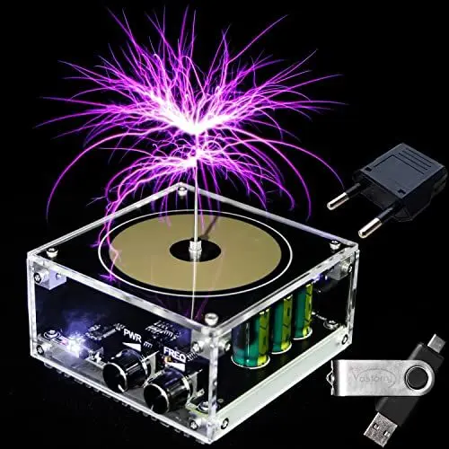 Produktbild: Vastarry Musik Tesla Spule 10 cm Künstliches Music Tesla Coil Blitzmodell Electric Power Wireless Transmission Model Science Experiment Tool