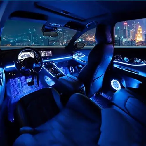 Produktbild: VASTFIRE RGB 18 in 1 Auto Innenraum LED Streifen Licht, 16 Millionen Farben APP Multi-Control Atmosphäre Beleuchtung Kit ambientebeleuchtung Auto dynamisch USB Port für Dekoration Auto Geschenk