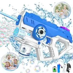 Produktbild: VATOS Elektrische Wasserpistole für Kinder und Erwachsene, 2-in-1 Automatische Wasserpistolen 500 CC+ Erweiterbar, Max Reichweite 10M Wasserspritzpistole Spielzeug für Sommer Pool, Garten, Strand