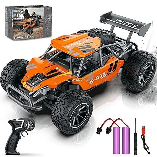 Produktbild: VATOS Ferngesteuertes Auto, 2,4 GHz 1:16 RC Auto Monster Truck Fernbedienung Auto 2WD Offroad RC Fahrzeug 15km/h Geländegängig RTR LKW Spielzeug für Kinder Jungen & Mädchen