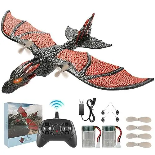 Produktbild: VATOS Ferngesteuertes Flugzeug Anfänger, 2.4GHz RC Drachen Flugzeug 150M Reichweite, mit Gyroskop Stabilisieren Segelflugzeug Ferngesteuert, Flugspielzeug für Kinder und Erwachsene Drinnen Draußen