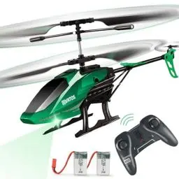 Produktbild: VATOS Hubschrauber Ferngesteuert, RC Helikopter Höhenlage Hobby Flugzeug mit Batterien Kreisel & LED Licht 3,5 Kanal Micro Mini Military Serie Indoor Spielzeug Geschenk für Jungen Erwachsene