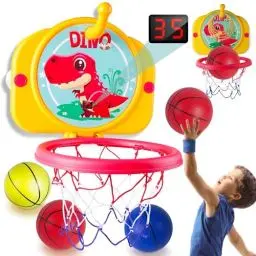 Produktbild: VATOS Mini Basketballkorb Indoor für Kinder,Basketball Korb mit Elektronischer Anzeigetafel und Reifenspiel Geschenke für Kinder ab 3 Jahren