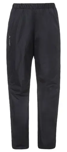Produktbild: VAUDE Regenhose Damen Fluid Full-zip Pants II, schwarz - Größe 34, wasserdichte Outdoorhose - Wassersäule 10.000 mm, Fahrradhose atmungsaktiv & winddicht, 2-Lagen Überhose schnell überziehbar