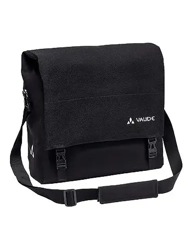 Produktbild: VAUDE Fahrradtasche für Gepäckträger Augsburg IV 14L schwarz, stylische Business-Fahrradtasche 100% wasserdicht, Gepäckträgertasche hinten, einfache Befestigung – Made in Germany
