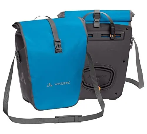 Produktbild: VAUDE Fahrradtaschen für Gepäckträger Aqua Back 2x24L in blau 2 x Hinterradtaschen wasserdicht, Fahrrad Gepäckträgertasche hinten, einfache Befestigung – Made in Germany, Icicle