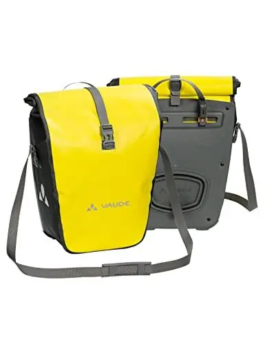 Produktbild: VAUDE Fahrradtaschen für Gepäckträger Aqua Back 2x24L in gelb 2 x Hinterradtaschen wasserdicht, Fahrrad Gepäckträgertasche hinten, einfache Befestigung – Made in Germany, Canary