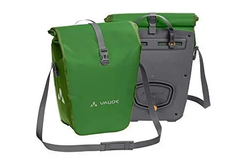 Produktbild: VAUDE Fahrradtaschen für Gepäckträger Aqua Back 2x24L in grün 2 x Hinterradtaschen wasserdicht, Fahrrad Gepäckträgertasche hinten, einfache Befestigung – Made in Germany
