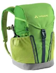 Produktbild: VAUDE Kinderrucksack Jungen & Mädchen Puck 10 Liter in grün, komfortabler Wanderrucksack Kinder, Wetterfester Schulrucksack mit Regenhülle & Lupe, viel Stauraum, Apple