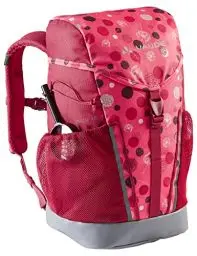 Produktbild: VAUDE Kinderrucksack Jungen & Mädchen Puck 10 Liter in pink, komfortabler Wanderrucksack Kinder, Wetterfester Schulrucksack mit Regenhülle & Lupe, viel Stauraum