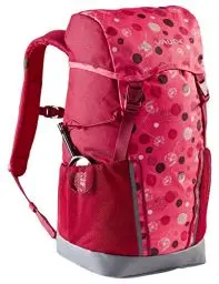 Produktbild: VAUDE Kinderrucksack Jungen & Mädchen Puck Blätter, komfortabler Wanderrucksack Kinder 14L, Wetterfester Schulrucksack mit Regenhülle & Lupe, viel Stauraum